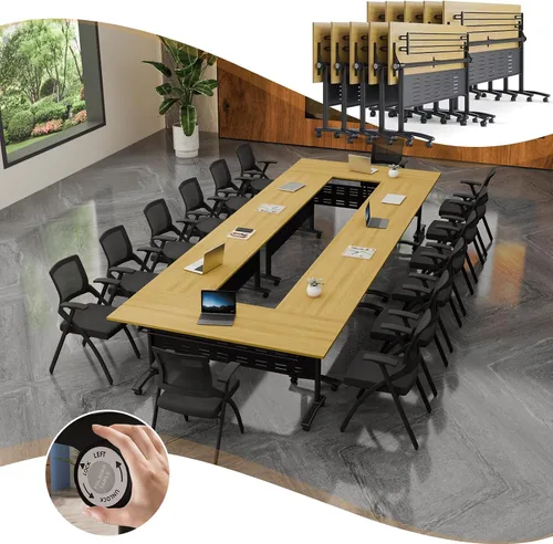 Vista 55 de Mesa de conferencias plegable, mesa de sala de conferencias con ruedas, mesa de conferencias plegable modular, mesas de reuniones de entrenamiento