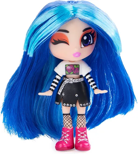 Vista 4 de B Pack, Luscious Locks Frank E-Girl - Muñeca coleccionable con extensión de pelo extraíble y accesorios para muñeca, 3.5 pulgadas, juguetes