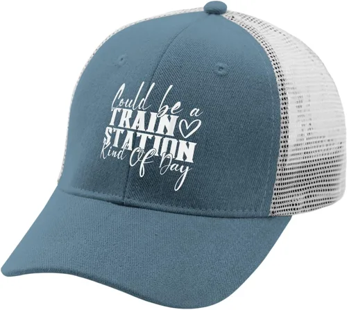 Vista 2 de Hat Could be a Train Station Kinda Day Dad Hat, Vintage Baseball Cap for Women
