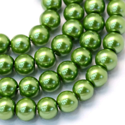 Vista 18 de KISSITTY 105 unids/hebra Burly Wood Satin Luster Glass Round Pearl Spacer Bead Loose Beads 0.315 in para bricolaje joyería artesanía 31.4