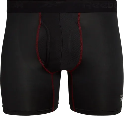 Vista 6 de Reebok Men's Underwear - Performance Boxer Briefs with Fly Pouch (4 Pack)