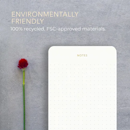 Vista 7 de Pinesman - Elegantes blocs de notas de escritorio para profesionales, blocs de notas para ejecutivos, minimalistas, con foil dorado, diseño