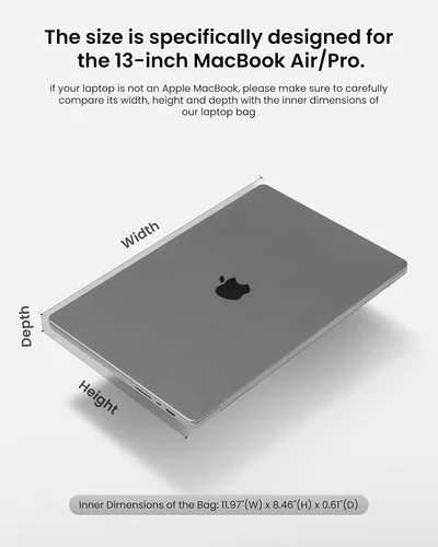 Vista 2 de tomtoc Funda protectora 360 para portátil de 13 pulgadas para nuevo MacBook Air M4/A3240, M3/A3113, M2/A2681, M1/A2337, MacBook Pro de 13 pulgadas