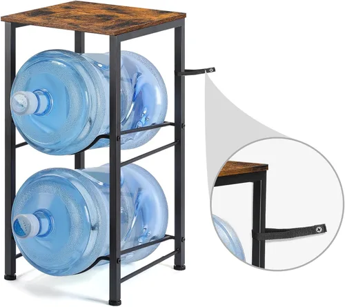 Vista 3 de LIANTRAL Organizador de Botellas de Agua de 5 Galones con Estante de Almacenamiento, Soporte para Jarra de Agua, Estante para Jarra de Agua, Soporte