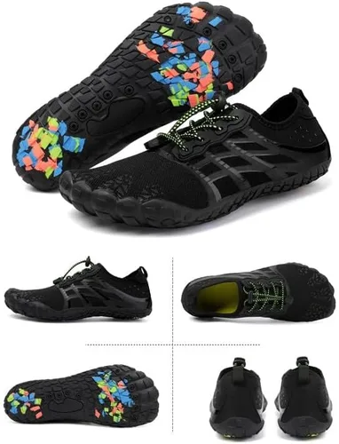 Vista 8 de LIZRHA Zapatos de agua para hombres y mujeres de secado rápido, zapatos de natación acuática, zapatos descalzos para pesca al aire libre, playa