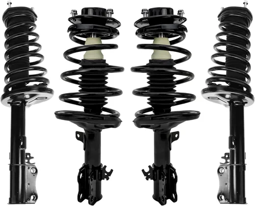 Vista 13 de Detroit Axle - 4 piezas de soportes para Toyota 2004 2005 2006 2007 2008 2009 Prius, soportes delanteros y traseros con resortes helicoidales