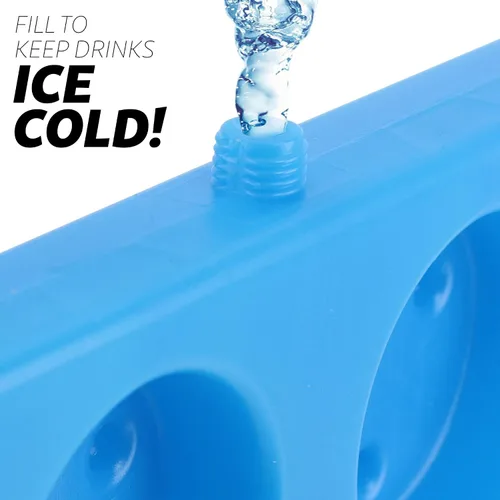 Vista 2 de GoPong N-Ice Rack - Juego de estante de cerveza congelable, incluye 2 estantes, 3 bolas y reglas