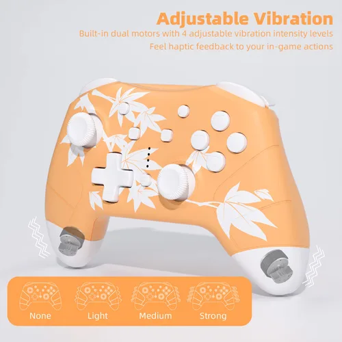 Vista 5 de Mytrix Wireless Controller Compatible with Nintendo SwitchLiteOLED, Cute Wireless Pro Controllers Gamepad with Wake-Up, Headphone Jack, Auto-Fire