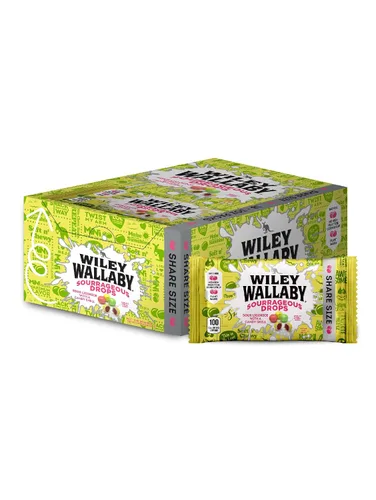 Vista 8 de Wiley Wallaby Mini bocados de regaliz rojo clásico, 2.0 onzas, bolsas de dulces de regaliz australiano suave y masticable, paquete de 18