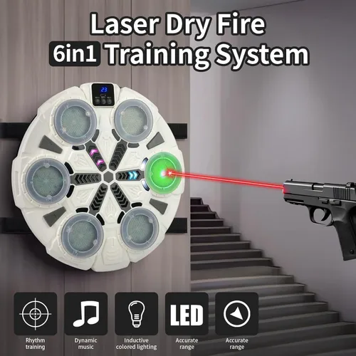 Vista 2 de ZBULAR 3rd Dry Fire Training System,Portable Glass Fiber Digital Laser Target Compatible with Laser Strike System Most of Training Cartridges