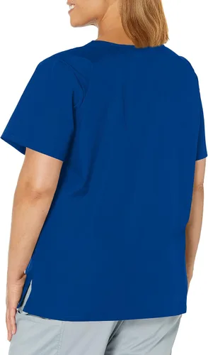 Vista 4 de ScrubZone - Parte superior de ambo con manga corta y cuello en V para mujer