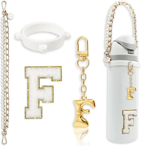 Vista 82 de Letter Handle Strap Accessories with Cute Initial Charm Compatible with Owala Water Bottle 24oz 32oz 40oz Owala Kids
