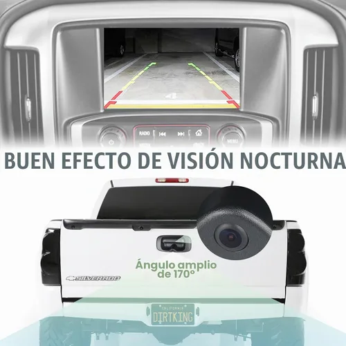Vista 2 de Cámara de respaldo con manija de puerta trasera Cámara de visión trasera con manija de cierre de puerta Compatible con 1999-2007 Chevrolet Chevy