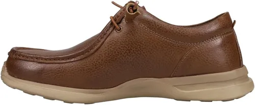 Vista 3 de Roper Zapatos casuales Chillin Low de cuero marrón con cordones para hombre Marrón 10 D, Marrón, 10