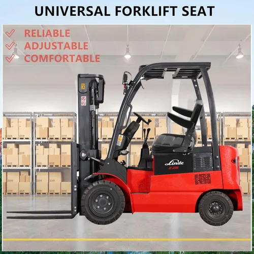 Vista 2 de Gdrasuya10 Asiento universal de tractor, negro, respaldo ajustable (30-180), puntos de masaje, material de PVC, compatible con la mayoría