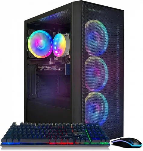 Vista 9 de STGAubron Computadora de escritorio para videojuegos, AMD Ryzen 3 3200G 3.6 GHz, Radeon RX 580 8G GDDR5, 16G RAM, 512G SSD, WiFi 600M, BT 5.0