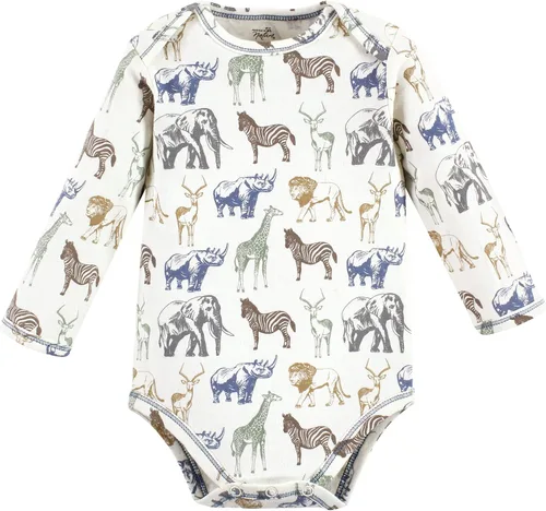 Vista 5 de Touched by Nature baby-girls Organic Cotton Long-sleeve Bodysuits