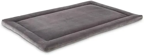 Vista 2 de EveryYay by Petco Essentials Happy Place - Tapete de terciopelo gris oscuro para perro y cama para mascotas, grande
