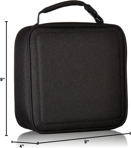 Vista 5 de Bolsa de almuerzo LEGO, duradera y aislada, con bolsillo de malla y compartimento con cremallera, perfecta para comidas sobre la marcha, negra Negro