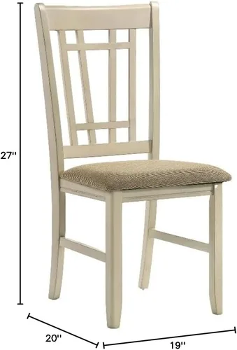 Vista 3 de Intercon Furniture Mission Casuals - Silla de madera en color blanco rústico/roble (juego de 2)