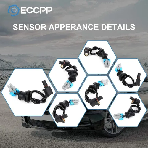 Vista 4 de ECCPP Sensor de velocidad de rueda ABS izquierdo+derecho+trasero Sensor ABS apto para 2006 para Pontiac Torrent, 2002-2007 para Saturn Vue