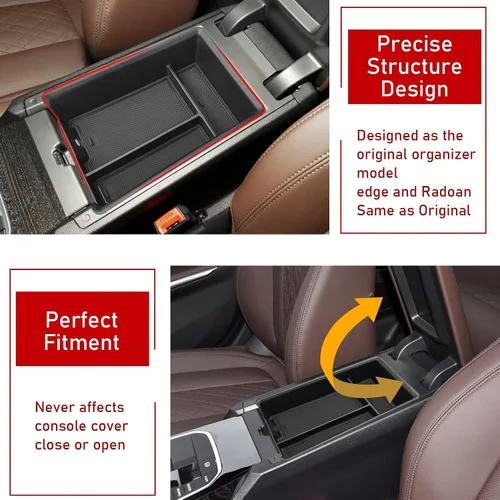 Vista 7 de TTCR-II Compatible con 2019-2024 2025 2026 BMW Serie 3 Organizador de consola central, para BMW Serie 4 Bandeja organizadora de consola i4 G26