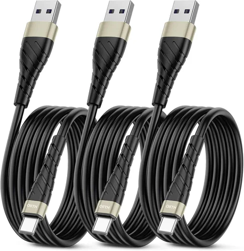 Vista 15 de Cable de carga corto con certificación MFi para iPhone, paquete de 3 unidades de 1 pie, 12 pulgadas para cable de carga Lightning, cable de datos