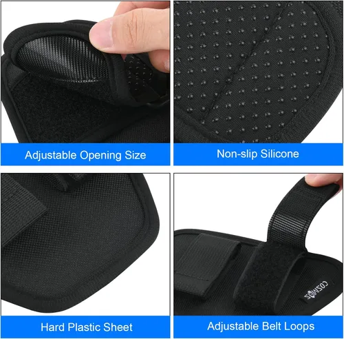 Vista 4 de Cosmos Funda de red de pesca con mosca – Soporte de red de aterrizaje de peces ajustable montado en el cinturón para equipo de pesca y raqueta