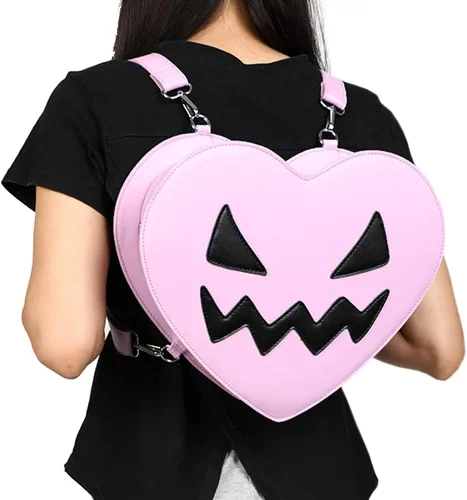 Vista 2 de Halloween Jack o linterna mochila calabaza bolsa regalos para adolescentes niñas mujeres, talla única, PúrpuraOmbre Force.