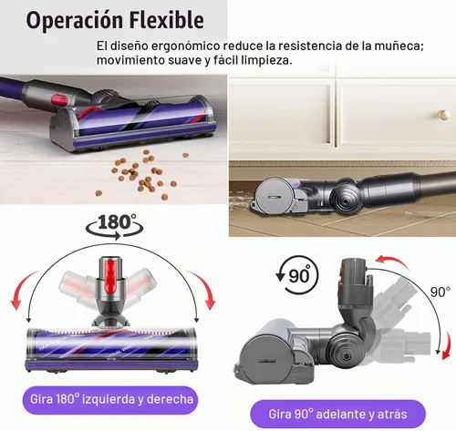 Vista 6 de Cabezal de Motor de Liberación Rápida Anti-Enredos Mejorado para Dyson V7 V8 V10 V11 V15 SV10 SV11 SV12 SV14 Repuesto para Aspiradora