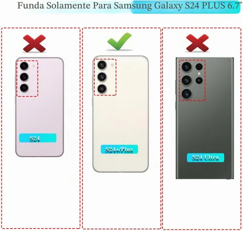 Vista 2 de ONOLA Funda para Samsung Galaxy S24+ / Funda S24 Plus con protector de pantalla HD [No es compatible con S24 / S24 Ultra], Funda de teléfono Vino