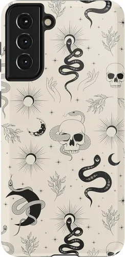 Vista 28 de Casely Funda para Galaxy S9 Postura de cadáver Yoga de esqueleto Diseño protector delgado esencial de doble capa