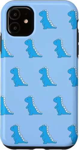 Vista 8 de Dinosaur T Rex Phone Case Cute Blue Cartoon Pattern Case for iPhone 17