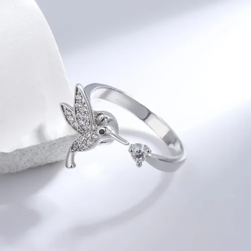 Vista 90 de Anillo de plata de ley 925, minimalista, ajustable, hecho a mano, para mujeres y niñas