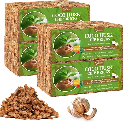 Vista 11 de Riare Paquete de 2 sustratos de chips de coco para plantas, 2.2 libras, ladrillo de cáscara de coco 100% orgánico con baja EC y pH equilibrado