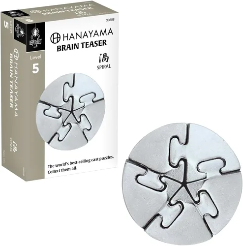 Vista 8 de BePuzzled Rompecabezas de metal para el cerebro Dial de Hanayama con calificación Mensa Nivel 5, para mayores de 12 años