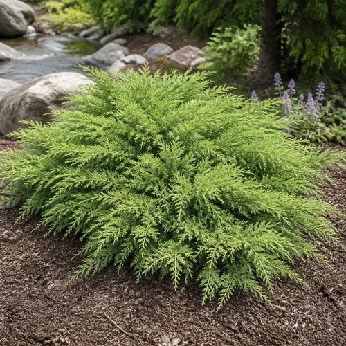 Vista 4 de Juniper Nicks Compacta - Planta de tamaño de 1 galón vivo - Juniperus Chinensis - Cubierta vegetal de hoja perenne resistente a la sequía resistente