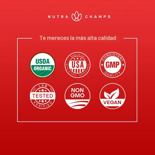 Vista 8 de Gotas líquidas orgánicas de complejo de vitamina B USDA Suplemento complejo de vitaminas B con gotas B1, B2, B3, B6, B7, B9 y metil B12