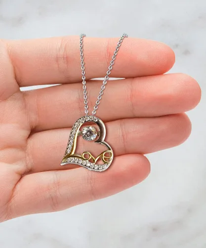 Vista 2 de Perfect Wife, I Promise to Make Your Dreams Come True Because Yours are Mine Too Now!, New Love Dancing Necklace for Wife from Husband