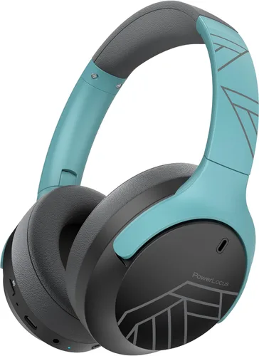 Vista 12 de PowerLocus Auriculares Bluetooth Sobre la Oreja, 60H Tiempo de Reproducción, 4 Modos EQ Auriculares Inalámbricos con Micrófono, Auriculares