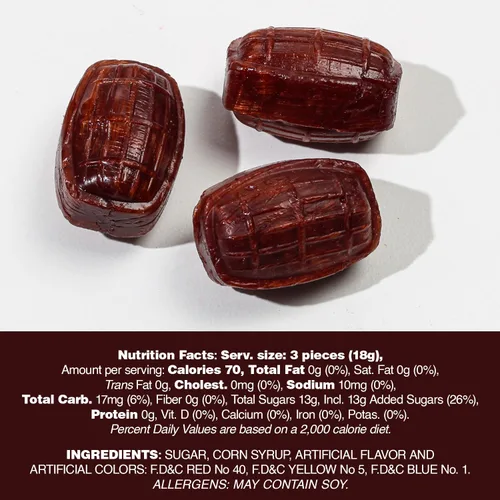 Vista 3 de Dooboe Barriles de Cerveza de Raíz de Caramelo Duro - 6 Libras - Envueltos Individualmente - Dulces Clásicos Antiguos Nostálgicos