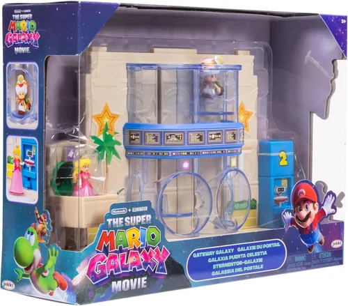 Vista 11 de The Super Mario Galaxy Movie – Gateway Galaxy Diorama Playset con 1.5 pulgadas Princes Peach y exclusivas figuras de acción de Captain Toad Mini