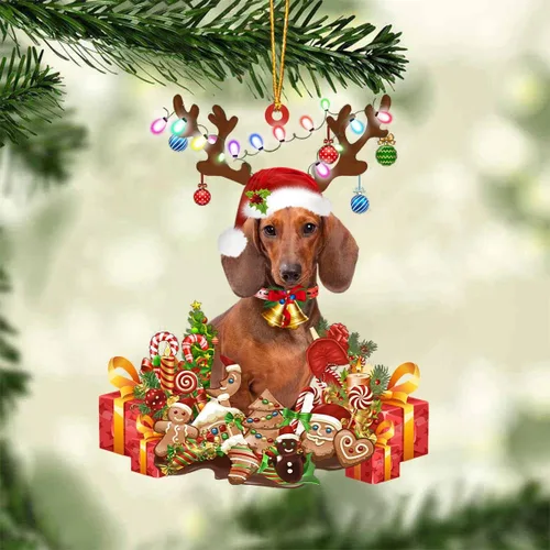 Vista 36 de Nazenti Adorno de Navidad personalizado de reno de Alaskan Malamute – Adorno de perro personalizado para amantes de las mascotas, acrílico plano