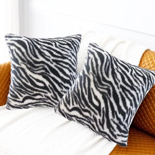 Vista 10 de Almohadas Decorativas de Piel Sintética, Juego de 2 Fundas de Almohada Cuadradas Decorativas para Sofá, Estampado de Leopardo Guepardo Funda