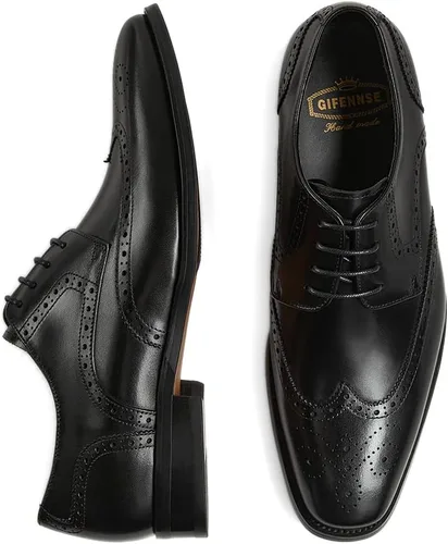 Vista 4 de GIFENNSE Zapatos Oxford para hombre Zapatos de vestir para hombre Zapatos formales para hombre Zapatos de vestir con cordones