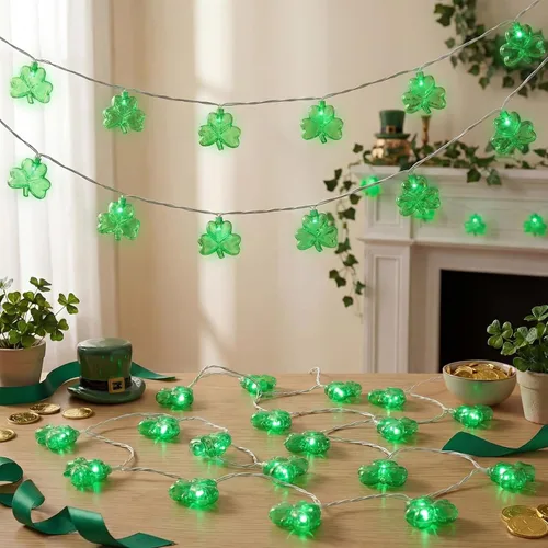 Vista 12 de Cadena de luces de corazón de San Valentín de 8.5 pies con 10 luces de hadas de corazón, decoraciones del día de San Valentín, luces de cadena