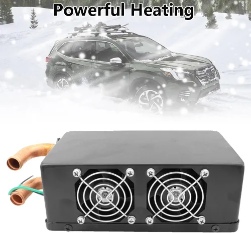 Vista 8 de Calentador de coche de 12 V, 50 W, portátil, ventilador descongelador, 3 puertos, descongelador, descongelador, calentador de ventilador de coche