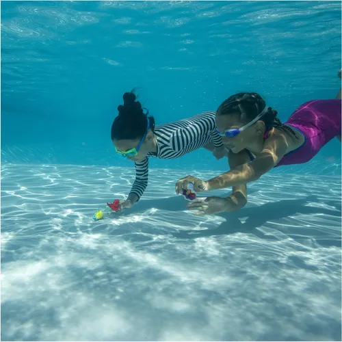 Vista 4 de SwimWays Sirenita Disney Personajes de Buceo para Niños Juguetes de Piscina - Princesa Ariel, Flounder y Sebastian, Juguetes de Baño y Suministros
