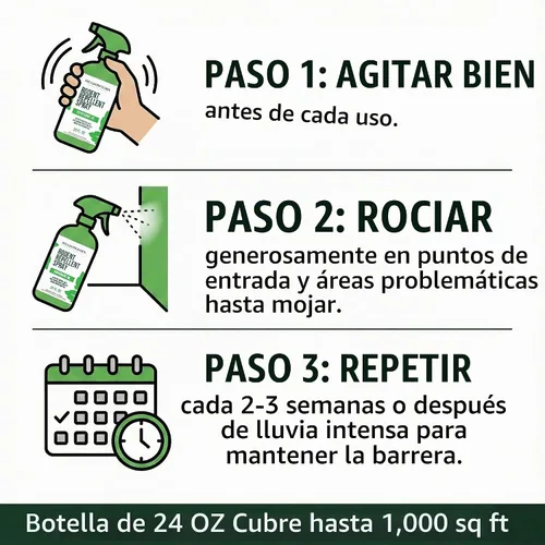 Vista 6 de Spray de control de roedores de aceite de menta, control natural en interiores y exteriores para ratones y ratas, fórmula extrafuerte a base