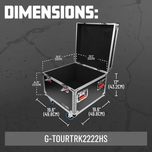 Vista 6 de Gator Cases G-TOUR Series ATA-Style - Estuche de vuelo con ruedas, tamaño: 22.5 x 22.5 x 22.8 pulgadas, (G-TOURTRK2222HS)